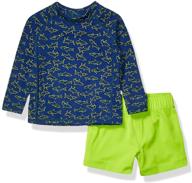 👕 amazon essentials 2 piece long sleeve rashguard: premium boys' clothing and swimwear logo