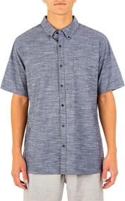 img 4 attached to Hurley Textured Short Sleeve Button