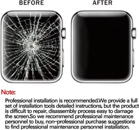 img 3 attached to 🔍 Apple Watch 3 Screen Replacement - Front Glass Lens Repair Kit & Compatible with Apple Watch Glass Replacement 42mm (No LCD Screen and Touch Digitizer) - Series 3 42mm