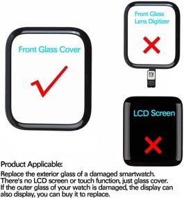 img 2 attached to 🔍 Apple Watch 3 Screen Replacement - Front Glass Lens Repair Kit & Compatible with Apple Watch Glass Replacement 42mm (No LCD Screen and Touch Digitizer) - Series 3 42mm