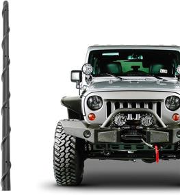 img 4 attached to Короткая антенна KSaAuto - Подходит для Jeep Wrangler JK JKU JL JLU Rubicon Sahara Gladiator 2007-2021 - Резиновая антенна размером 13 дюймов, гибкая - Спиральный дизайн улучшает прием радиосигнала