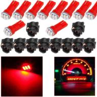 🔴 cciyu 10x red t5 73 74 led 3-3014smd twist socket instrument cluster dash light bulbs for toyota matrix camry avalon 2005-2011 logo