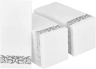 🧻 200-pack silver disposable guest towels for bathroom - soft and linen-like hand towels, ideal decorative napkins for parties, dinners, weddings logo