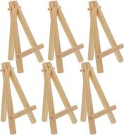 🎨 u.s. art supply set of 6 small natural wood display easels - a-frame tripod stand for canvases, crafts, and event signs logo