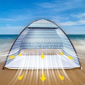 img 1 attached to 🏖️ Rock Cloud Pop Up Beach Tent: 2 Person Automatic Quick Setup Sun Shade Shelter for Park, Backyard Fishing - Portable and Convenient