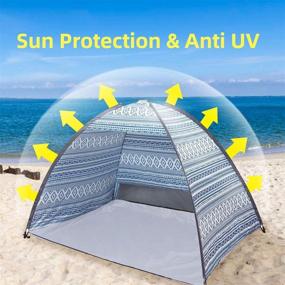 img 2 attached to 🏖️ Rock Cloud Pop Up Beach Tent: 2 Person Automatic Quick Setup Sun Shade Shelter for Park, Backyard Fishing - Portable and Convenient