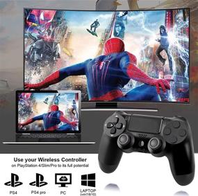 img 3 attached to 🎮 YHT PS-4 Controller: Wireless Dual Vibration Shock Gamepad with Touch Panel, Gyro, and Audio Speaker