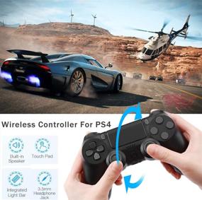 img 2 attached to 🎮 YHT PS-4 Controller: Wireless Dual Vibration Shock Gamepad with Touch Panel, Gyro, and Audio Speaker