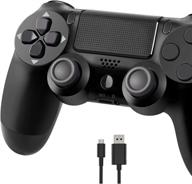 🎮 yht ps-4 controller: wireless dual vibration shock gamepad with touch panel, gyro, and audio speaker logo