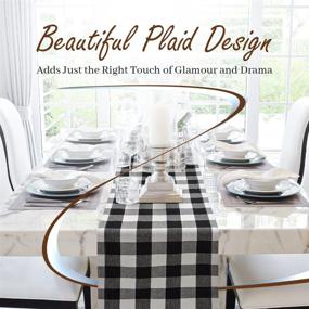 img 3 attached to 🏞 Buffalo Checkered Table Runner by Yourtablecloth - Enhance Your Table with Elegance