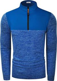 img 3 attached to 🔥 Stay Warm and Stylish with Derminpro Men's Quarter Zip Lightweight Long Sleeve Pullover Thermal Running Shirts