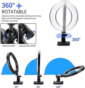 img 2 attached to 8-Inch Selfie Ring Light with Clamp & Phone Holder – Perfect for Desk, Bed, Office, YouTube, Video, Photography & TIK Tok – 3 Dimmable Colors & 10 Brightness Levels – 360° Rotatable