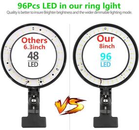 img 1 attached to 8-Inch Selfie Ring Light with Clamp & Phone Holder – Perfect for Desk, Bed, Office, YouTube, Video, Photography & TIK Tok – 3 Dimmable Colors & 10 Brightness Levels – 360° Rotatable
