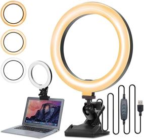 img 4 attached to 8-Inch Selfie Ring Light with Clamp & Phone Holder – Perfect for Desk, Bed, Office, YouTube, Video, Photography & TIK Tok – 3 Dimmable Colors & 10 Brightness Levels – 360° Rotatable