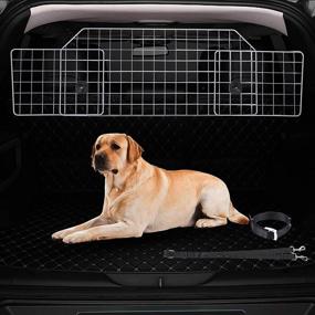 img 3 attached to CO-Z Dog Barrier for SUVs and Cars, Universal-Fit Wire Mesh Pet Barrier, Adjustable Safety Car 🐾 Divider for Cargo Area, Heavy-Duty Dog Car Guard with Smooth Design, Car Gate Fence, Includes Dog Leash Attachment