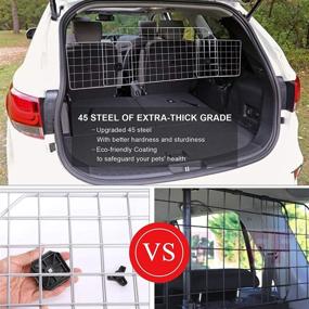 img 2 attached to CO-Z Dog Barrier for SUVs and Cars, Universal-Fit Wire Mesh Pet Barrier, Adjustable Safety Car 🐾 Divider for Cargo Area, Heavy-Duty Dog Car Guard with Smooth Design, Car Gate Fence, Includes Dog Leash Attachment