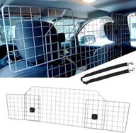 co-z dog barrier for suvs and cars, universal-fit wire mesh pet barrier, adjustable safety car 🐾 divider for cargo area, heavy-duty dog car guard with smooth design, car gate fence, includes dog leash attachment logo