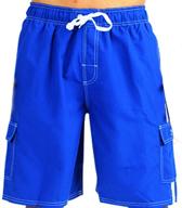 norty swim - boys' swim trunk boardshort | water-resistant swimwear logo