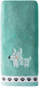 img 3 attached to 🐾 Scribble Pup Jade Hand Towel Set by SKL HOME