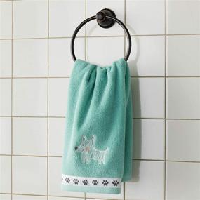 img 2 attached to 🐾 Scribble Pup Jade Hand Towel Set by SKL HOME