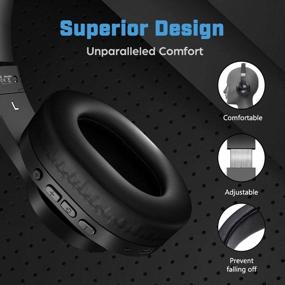 img 3 attached to 🎧 Наушники bopmen S80 Bluetooth с закрытым оголовьем: беспроводные/проводные с глубоким басом, удобными наушниками, встроенным микрофоном для телефона, iPad, ПК, ноутбука и музыки.