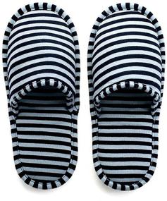 img 2 attached to 🏨 Portable Cotton Spa Hotel Guest Slippers - Non-Disposable Travel Indoor Slippers