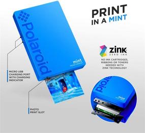 img 1 attached to 📷 Zink Polaroid Mint Pocket Printer: Instant Mobile Printing with Zero Ink Technology, Bluetooth, and Android/iOS Compatibility - Blue