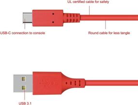 img 3 attached to 🔌 Neon Pink Charging Cable for Nintendo Switch/Switch Lite/Switch OLED, Charger for Switch OLED and Switch Lite, Samsung Galaxy S9 S8 Note 8 LG V20 V30 OnePlus 5 3T and Other USB C Devices (9.8ft)