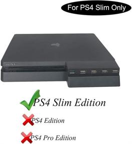 img 2 attached to 💡 Bealuffe USB хаб для PS4 Slim - USB удлинитель адаптер с дополнительными портами и разветвителем для Sony Playstation PS4 Slim (совместим с PS4 Slim только, не совместим с PS4)