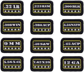 img 4 attached to 🎯 Raiseek Military Tactical Morale Patch Set - 9mm .40 .45 .380 12GA 7.62 .223 5.56 .30 .22 - Hook and Loop Fastener Backing