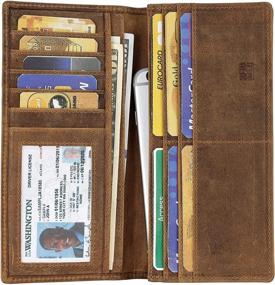 img 4 attached to 👔 Genuine Leather Men's Accessories: Discover Mou Meraki's Stylish Blocking Wallets & Card Cases