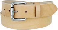 organic leather roller buckle with a smooth finish logo