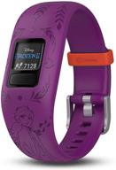 🌬️ garmin vivofit jr. 2, kids fitness tracker with disney frozen 2 anna design - long battery life, adjustable purple band logo