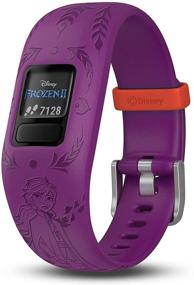 img 4 attached to 🌬️ Garmin vivofit jr. 2, Kids Fitness Tracker with Disney Frozen 2 Anna Design - Long Battery Life, Adjustable Purple Band
