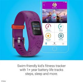 img 2 attached to 🌬️ Garmin vivofit jr. 2, Kids Fitness Tracker with Disney Frozen 2 Anna Design - Long Battery Life, Adjustable Purple Band