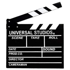 img 4 attached to 🎬 Movie Clapboard, 12"x11" Wooden Film Clap Board Hollywood Accessory with Black & White