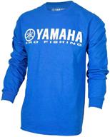 oem yamaha pro fishing 100% cotton long sleeve blue t-shirt x-large - high-quality apparel for anglers logo