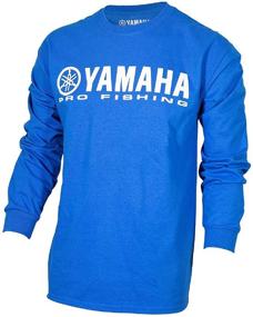 img 1 attached to OEM Yamaha Pro Fishing 100% Cotton Long Sleeve Blue T-Shirt X-Large - High-Quality Apparel for Anglers