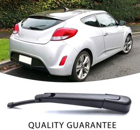 img 1 attached to 🚗 Hyundai Veloster Rear Windshield Wiper Arm Blade Set - 2012-2017 Replacement - OTUAYAUTO Factory OEM Style 988112V000