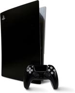 🎮 skinlit ps5 vinyl skin decal cover for playstation 5 console + 2 controllers, improved grip, enhanced performance, long-lasting, scratch-resistant, bubble-free sticker (digital edition, matte black) логотип