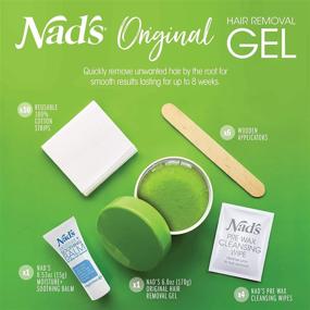 img 3 attached to 💁 Nad's Wax Kit Gel: Efficient Hair Removal for Women - Body+Face Wax (6 Ounce)