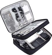 🔌 ultimate electronics storage case: waterproof, double-layer travel cable accessories bag - organize cables, chargers, phones, power banks, kindles, and more! logo