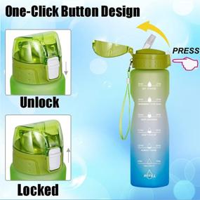 img 3 attached to 💧 32 oz Gotheedurs Motivational Water Bottle with Time Marker, Straw, and Leak-Proof Design – BPA Free, Non-Toxic, Ideal for Gym, Running, and Outdoor Activities