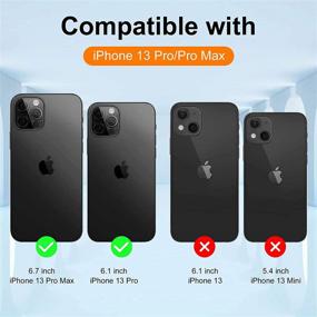 img 3 attached to 📸 Высококачественные защитные стекла для камеры Elecshion [4 шт.] для iPhone 13 Pro/13 Pro Max - закаленное стекло с добавленными кругами для камеры (черный круг) - идеально подходит для использования с чехлом.
