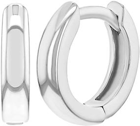 img 4 attached to Sterling Silver Small Huggie Earrings Girls' Jewelry