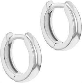 img 3 attached to Sterling Silver Small Huggie Earrings Girls' Jewelry