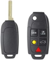 🔑 keyecu modified flip folding remote key shell for s60 s70 s80 s90 v70 case fob 4+1 button - enhanced design and functionality logo