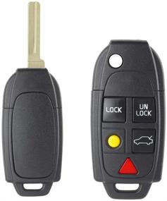 img 3 attached to 🔑 Корпус ключа Keyecu Modified Flip Folding Remote для S60 S70 S80 S90 V70 Case FOB 4+1 кнопка - Улучшенный дизайн и функциональность