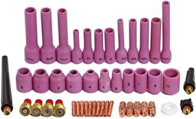 img 4 attached to 🔧 High Quality TIG Gas Lens Collet Body Kit: Perfect Fit for SR WP 9 20 25 TIG Welding Torch (46pcs)