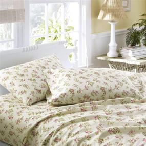 img 3 attached to Laura Ashley Flannel Sheet Audrey Bedding